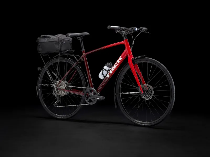 Trek FX 3 Disc Hybrid Bike in Viper Red to Cobra Blood-1
